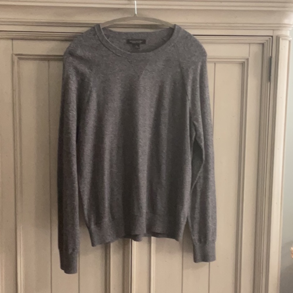 Banana Republic Gray Crew Neck Sweaters Soft Knit Casual 100% Organic Cotton